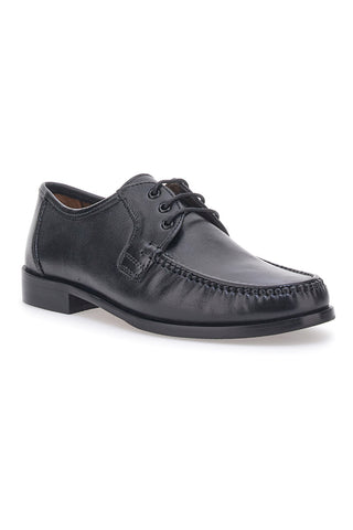 Scarpe Stringate in Vera Pelle Nera Max Dillan 562
