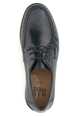 Scarpe Stringate in Vera Pelle Nera Max Dillan 562