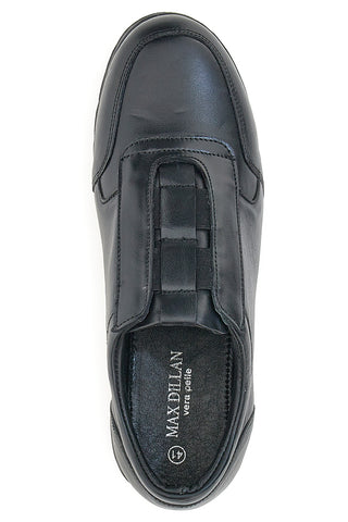 Scarpe Stringate No Laces Max Dillan 859 Nero Vera Pelle