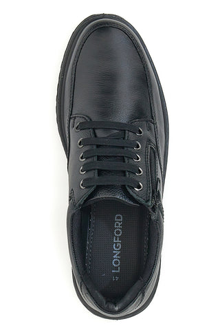 Longford 2996 Schnürschuhe aus schwarzem Echtleder