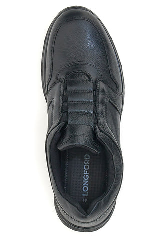 Longford 1777 Schnürschuhe aus schwarzem Echtleder