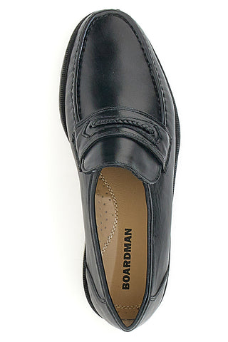 Boardman 703 Mokassin aus schwarzem Echtleder