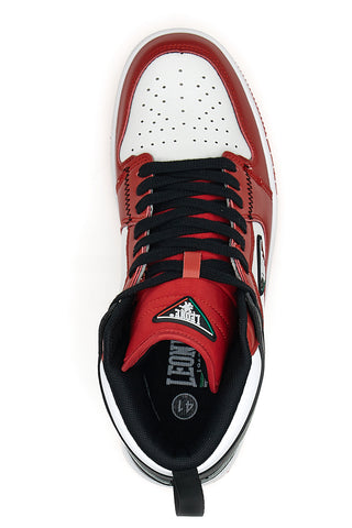 Leone 27 Rote Mid-Cut-Sneaker