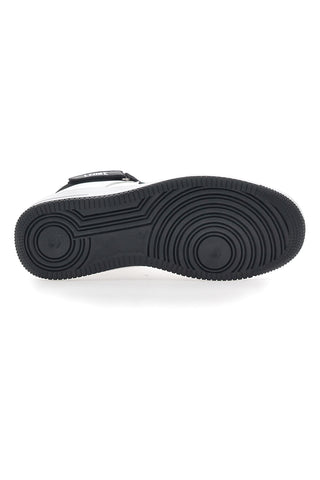 Leone 47 Mid-Cut-Sneaker in Weiß und Schwarz