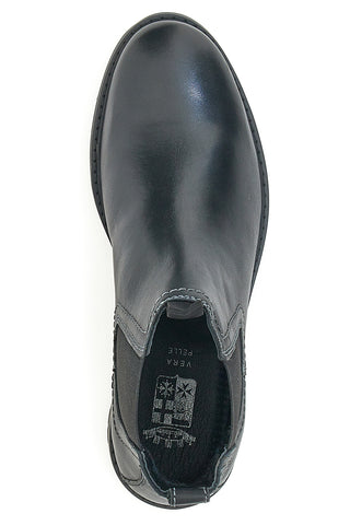 Stivaletti Beatles Neri In Vera Pelle Marina Militare 1424