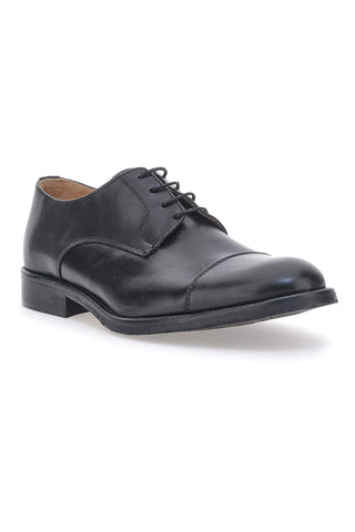 Schwarze Schnürschuhe aus echtem Leder Pittarello 5051