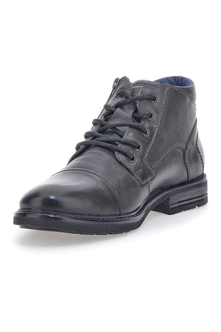 Graue Echtlederstiefel Out Put 620058