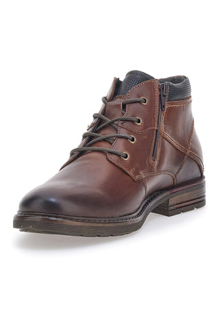 Hohe Schnürschuhe Out Put 620056 Braunes Echtleder