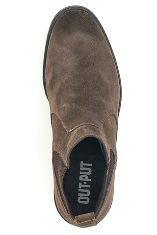 Braune Stiefeletten aus echtem Leder, Beatles Out Put 73057