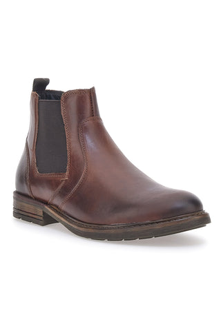 Braune Beatles-Stiefeletten aus echtem Leder, Out Put 73057