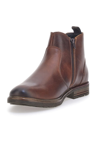 Braune Beatles-Stiefeletten aus echtem Leder, Out Put 73057