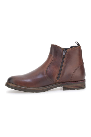 Braune Beatles-Stiefeletten aus echtem Leder, Out Put 73057