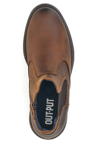 Beatles Braune Stiefel aus echtem Leder, Out Put 72064