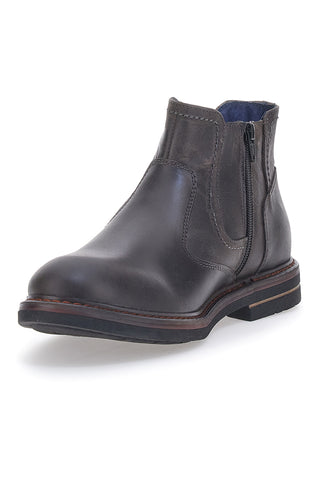 Braune Beatles-Stiefeletten Out Put 72064 aus echtem Leder
