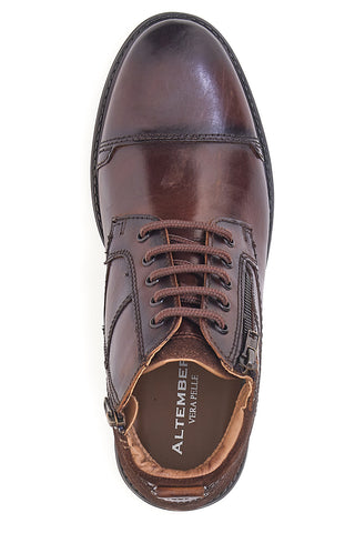 Braune Leder-Schnürschuhe Altemberg 2353