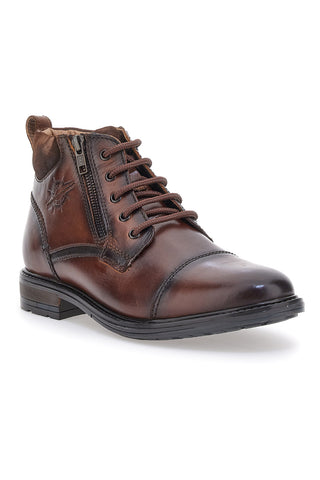 Altemberg 2302 Braune hohe Schnürschuhe