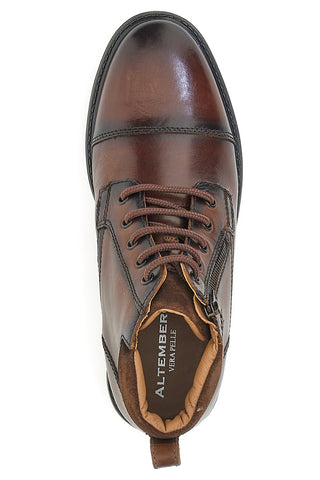 Altemberg 2302 Braune hohe Schnürschuhe