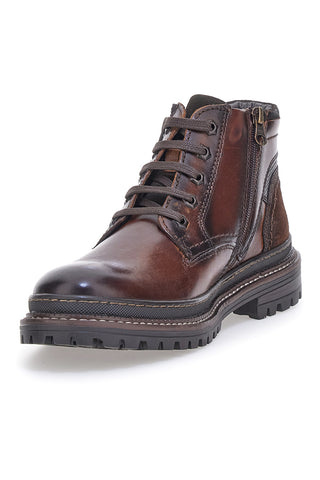 Stringate Alte Marroni In Pelle Altemberg 2211