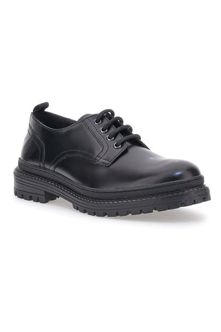 Scarpe Stringate Nere In Vera Pelle Altemberg 22031