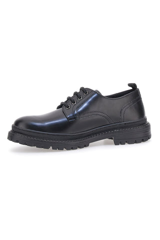 Scarpe Stringate Nere In Vera Pelle Altemberg 22031
