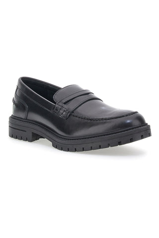 Mocassino Nero Vera Pelle Altemberg 23111