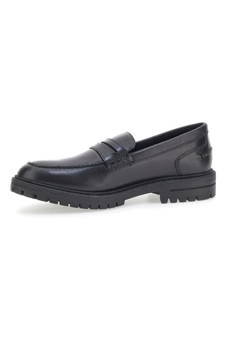 Mocassino Nero Vera Pelle Altemberg 23111