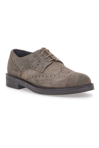 Longford 595 Taupefarbene Wildleder-Schnürschuhe