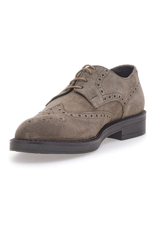 Longford 595 Taupefarbene Wildleder-Schnürschuhe