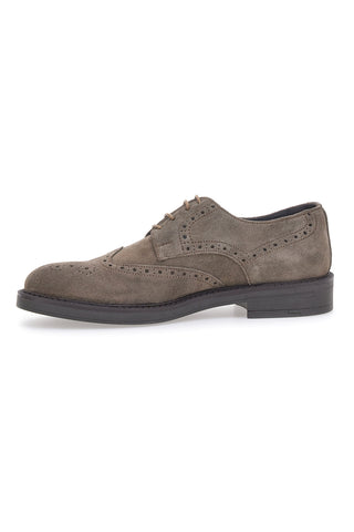 Longford 595 Taupefarbene Wildleder-Schnürschuhe