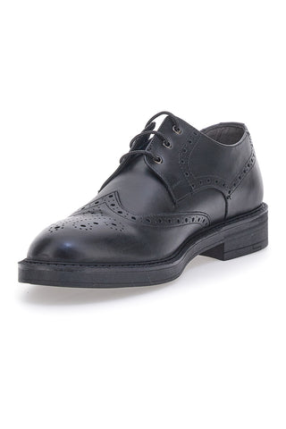 Scarpe Stringate Vera Pelle Nere Longford 595