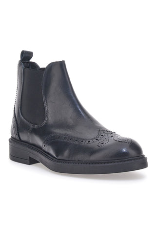 Stivaletto Beatles Vera Pelle Nero Longford 4001