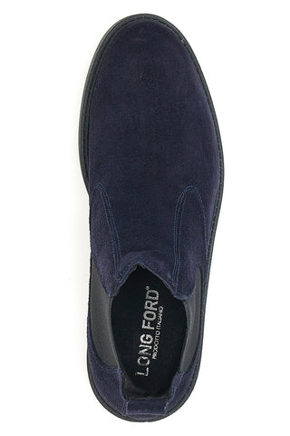 Stivaletti Beatles Blu in Pelle Scamosciata Longford 09