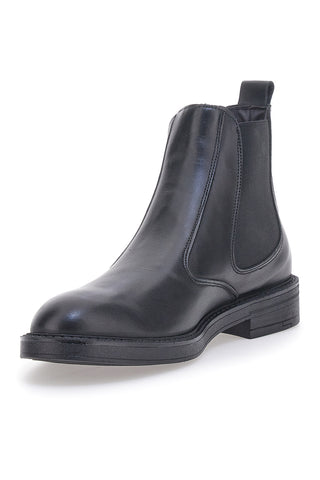 Stivaletto Beatles Vera Pelle Nero Longford 09