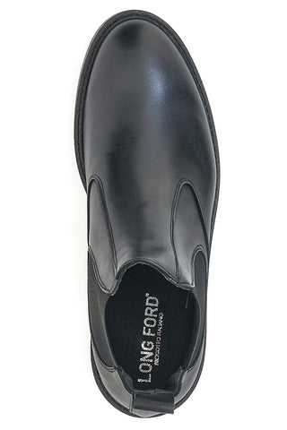 Stivaletto Beatles Vera Pelle Nero Longford 09