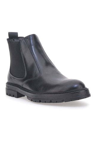 Stivaletto Beatles Vera Pelle Nero Longford 4002