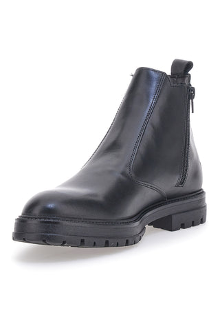 Stivaletto Beatles Vera Pelle Nero Longford 4002