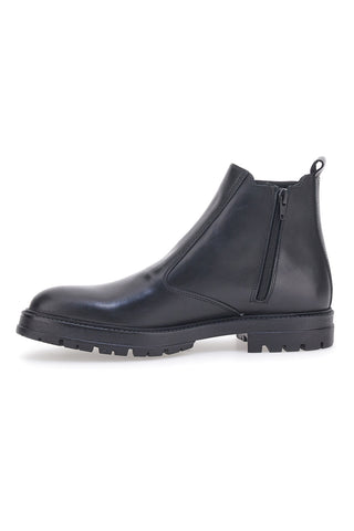 Stivaletto Beatles Vera Pelle Nero Longford 4002