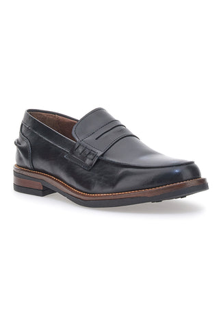 Boardman 014 Schwarze Echtleder-Loafer