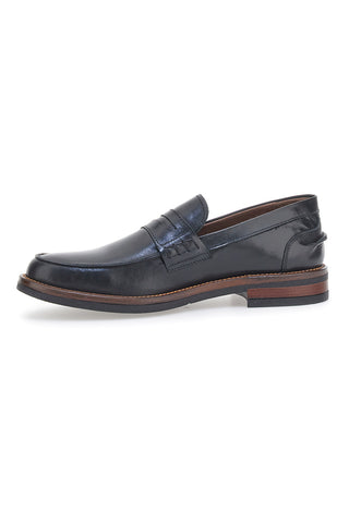Boardman 014 Schwarze Echtleder-Loafer
