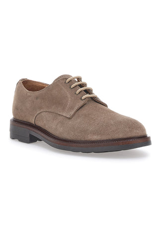 Taupefarbene Schnürschuhe aus echtem Leder Pittarello 6526