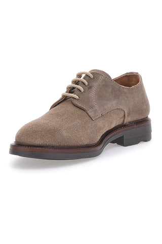 Taupefarbene Schnürschuhe aus echtem Leder Pittarello 6526