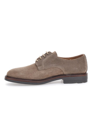 Taupefarbene Schnürschuhe aus echtem Leder Pittarello 6526