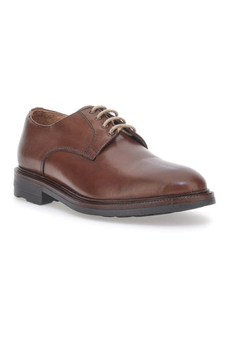 Braune Leder-Schnürschuhe Pittarello 6525