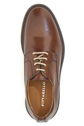 Braune Leder-Schnürschuhe Pittarello 6525