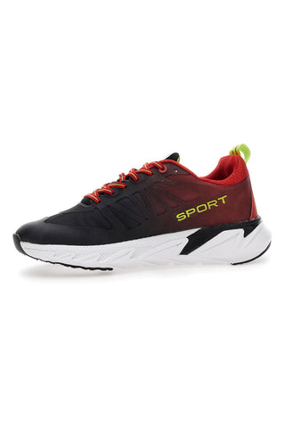 Schwarze und rote Soprani-Arpino-Sneaker