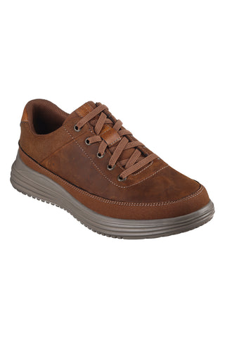 Skechers bewährte Aldeno Brown-Schnürschuhe