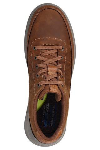 Skechers bewährte Aldeno Brown-Schnürschuhe