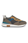 Braune Biden-Sneaker mit Baumwollgürtel