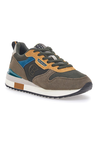 Braune Biden-Sneaker mit Baumwollgürtel