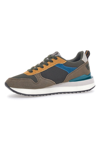 Braune Biden-Sneaker mit Baumwollgürtel